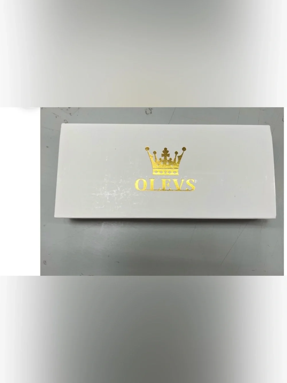 OLEVS Women Gold Rectangular Quartz Watch Mother of Pearl Dial Date Display NWT